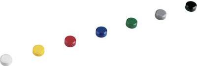Magnete di fissaggio MAUL rotondo diametro 15 mm altezza 7 mm assortiti forza di tenuta ca. 170 g / 017 kg / 17 N - 1 pezzo (61