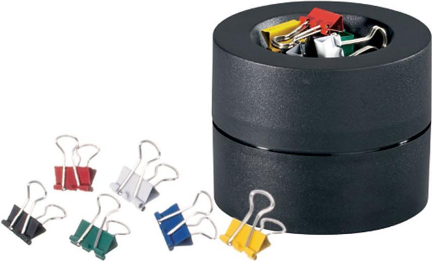 Mauly donatore incl. 12 clip di pieghe mauly, nero con magnete centrale, realizzato in plastica, per un pezzo Maulys-1 da 16 mm