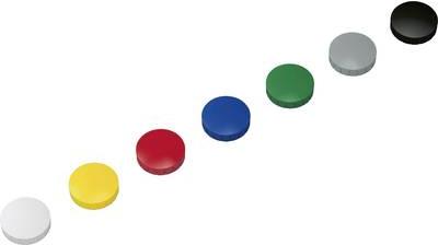 Magnet solido a leva Maul, adesivo: 0,8 kg, magnete rotondo colorato: attraverso. 32 x (h) 8,5 mm, realizzato in infradito (616