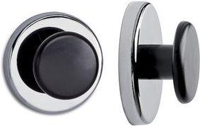 Testa del magnete Maul Force con un pulsante maniglia, diametro: 65 mm adesivo: 12 kg, piastre cromate di superficie, altezza: