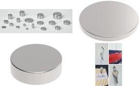 Disco magnetico al neodimio MAUL 10 mm forza di tenuta 4 kg argento diametro 10 mm / altezza 10 mm forza di tenuta elevata - 1