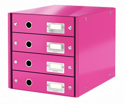 Leitz 60490023 scatola per la conservazione di documenti Pannello in fibra Rosa