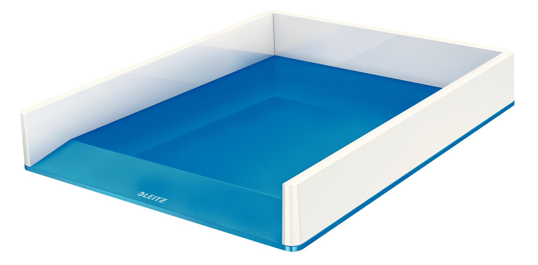 Leitz WOW Polistirolo Blu Metallico (Leitz WOW Dual Colour Letter Tray A4/Foolscap Portrait White/Blue 53611036)