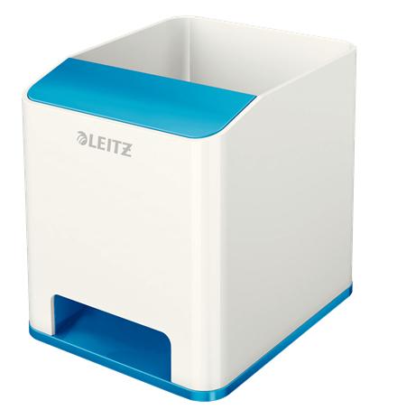 Leitz 53631036 portapenne Polistirolo Blu Bianco (Leitz WOW Dual Colour Sound Pen Holder White/Blue 53631036)