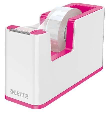 Leitz 53641023 dispenser nastro adesivo Polistirolo Metallico Rosa (Leitz WOW Dual Colour Tape Dispenser for 19mm Tapes White/P