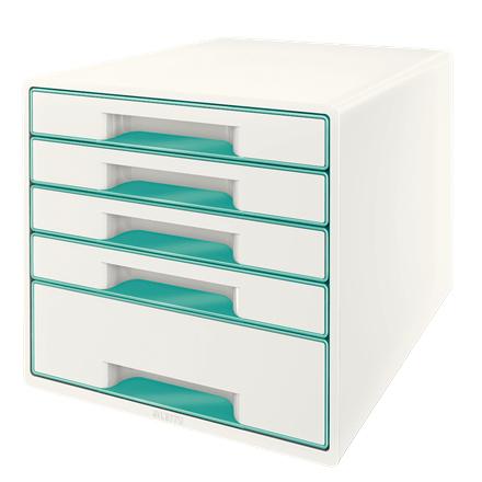 Leitz Wow Cube scatola per la conservazione di documenti Gomma Turchese Bianco