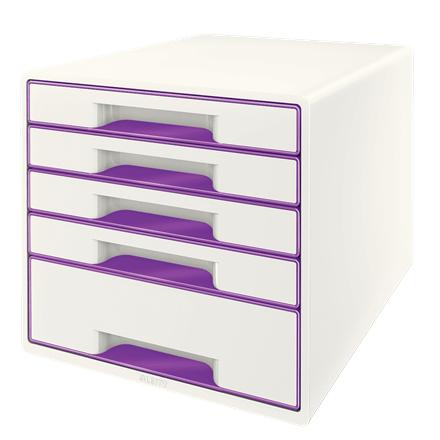 Leitz Wow Cube scatola per la conservazione di documenti Gomma Viola Bianco
