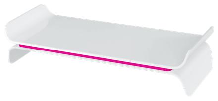 Leitz 65040023 supporto da tavolo per Tv a schermo piatto 686 cm 27 Rosa Bianco Scrivania (Leitz Ergo WOW Adjustable Monitor St