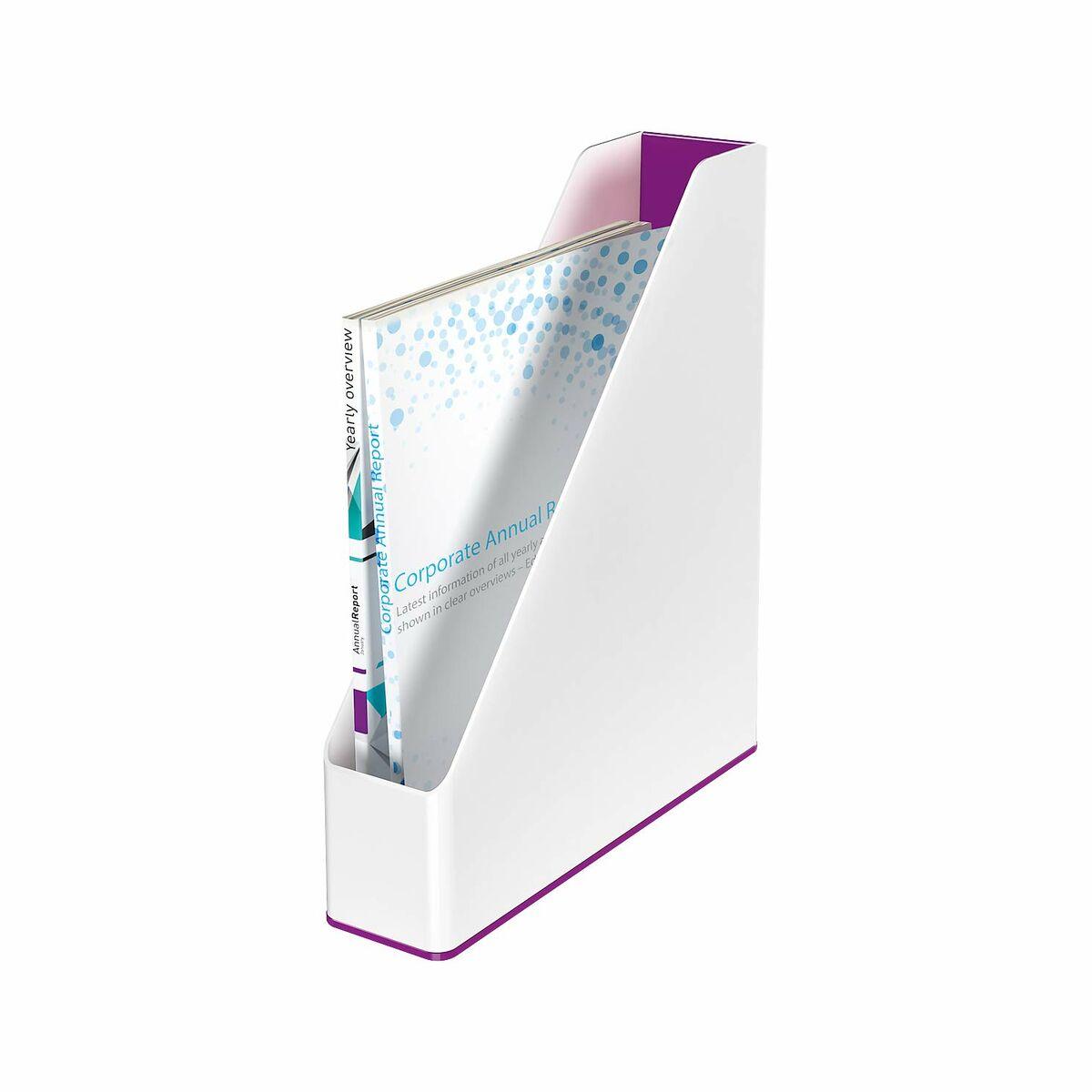 Portariviste Leitz Bianco Violetta A4 polistirene 7,3 x 31,8 x 27,2 cm