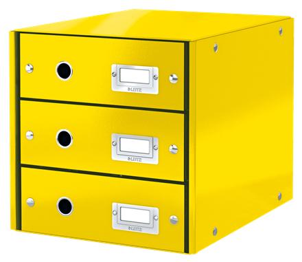 Leitz Click & Store WOW Cartoncino, Polipropilene (PP) Giallo