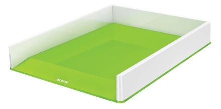 Leitz 53611054 scatola per la conservazione di documenti Polistirene PS Verde Bianco (Leitz WOW Dual Colour Letter Tray A4/Fool
