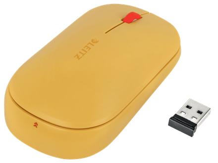 Leitz Cosy mouse Ambidestro RF senza fili Bluetooth 4000 DPI (Leitz Cosy Wireless Mouse Warm Yellow)