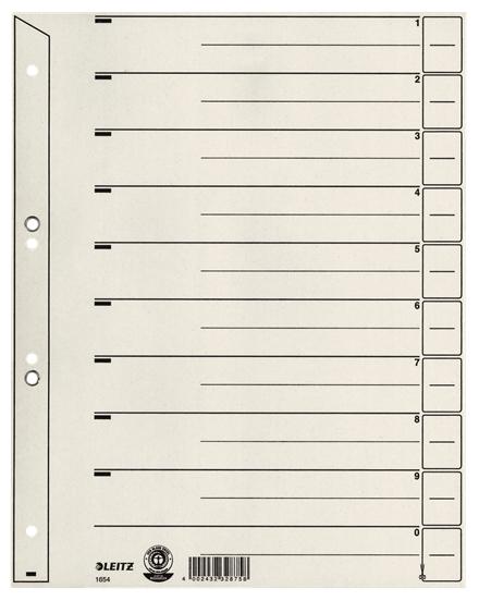 Leitz 16540085 scheda per indice Grigio