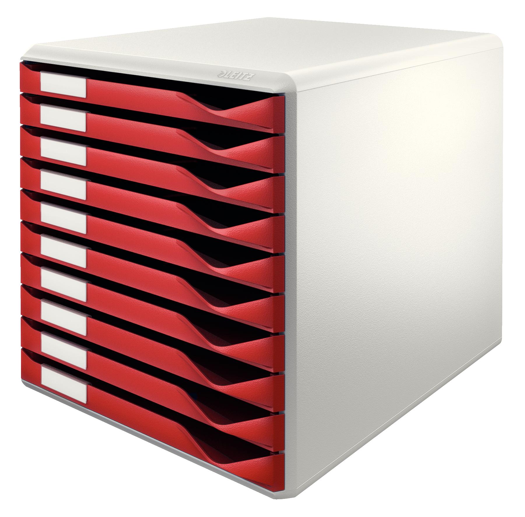 Leitz 52810028 scatola per la conservazione di documenti Polistirolo Bordeaux Grigio
