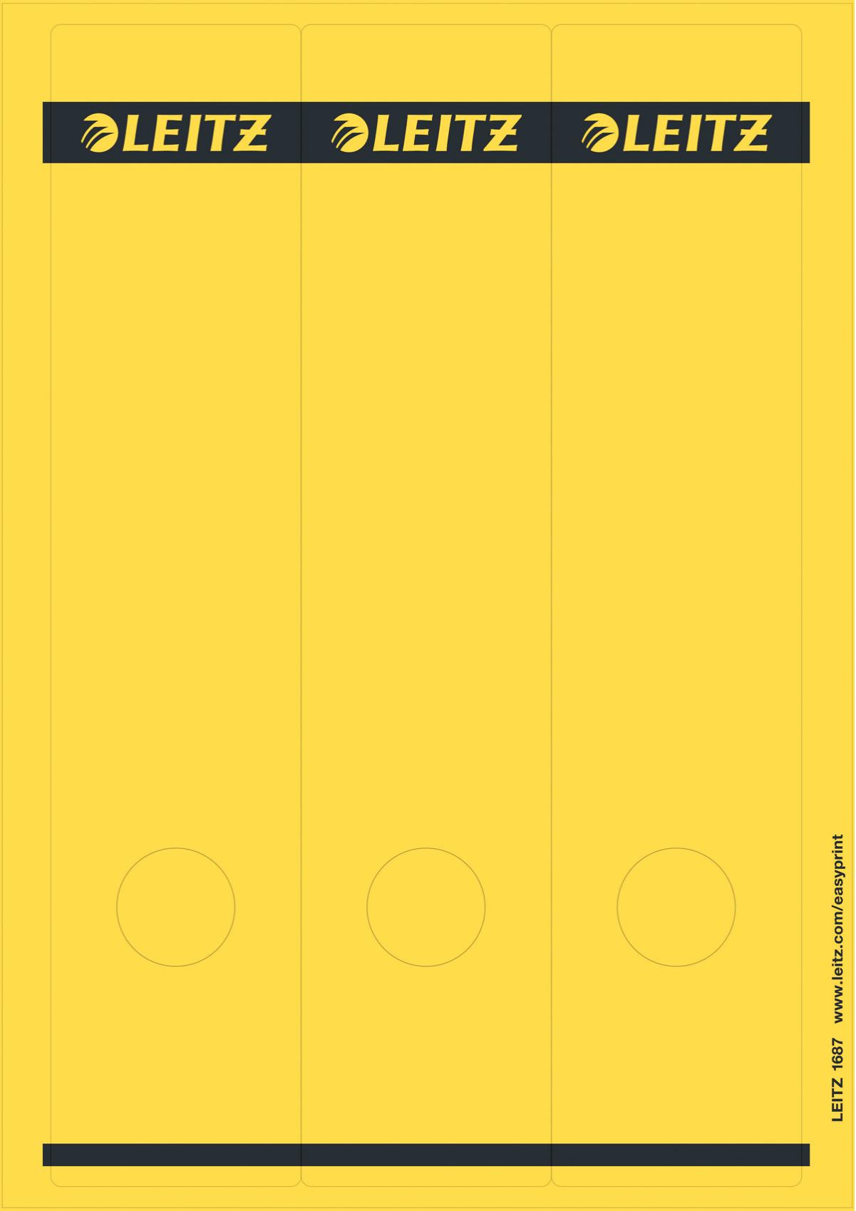 Leitz 16870015 etichetta autoadesiva Rettangolo Giallo 75 pz