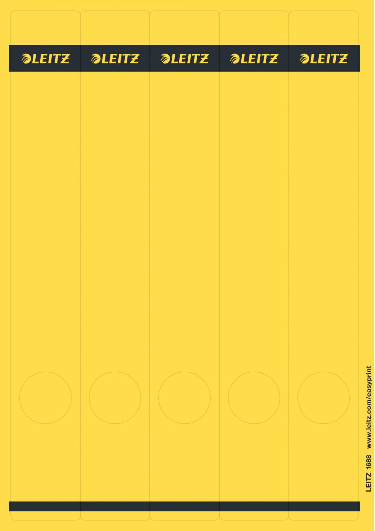 Leitz 16880015 etichetta autoadesiva Rettangolo Giallo 125 pz
