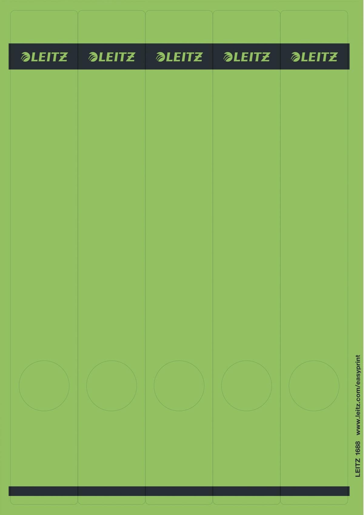 Leitz 16880055 etichetta autoadesiva Rettangolo Verde 125 pz