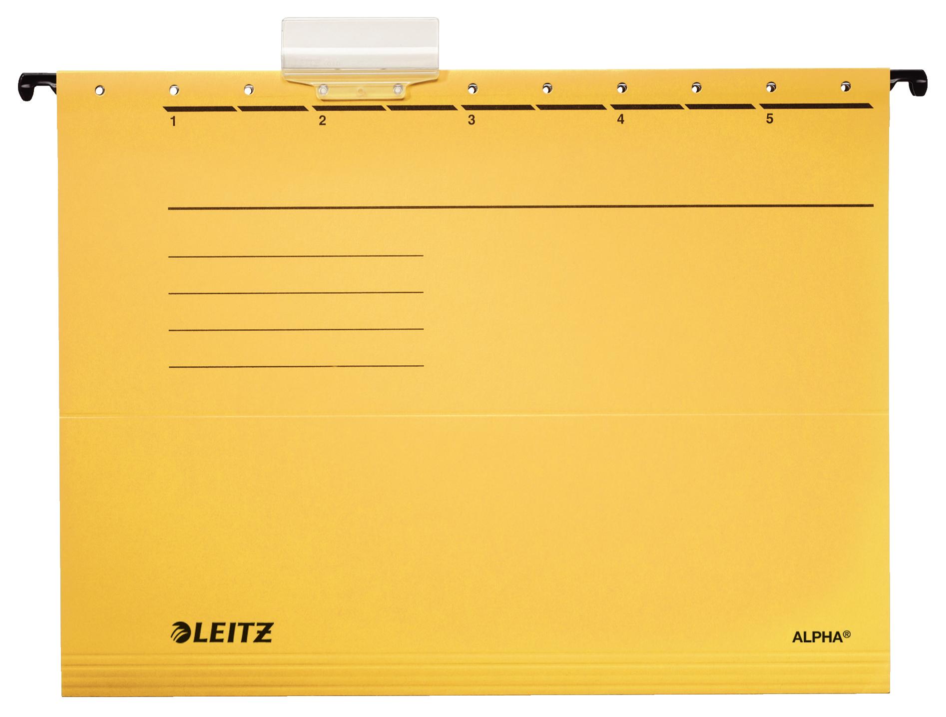 Leitz Alpha cartella sospesa e accessorio A4 Cartoncino Giallo