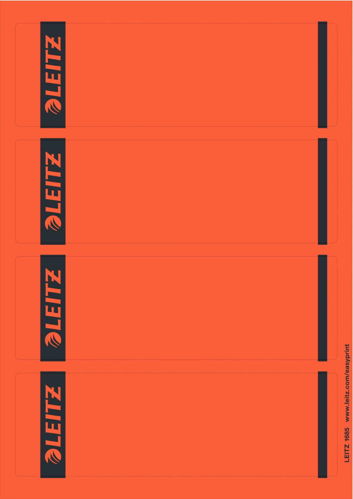 Leitz 16852025 etichetta autoadesiva Rettangolo Rosso 100 pz