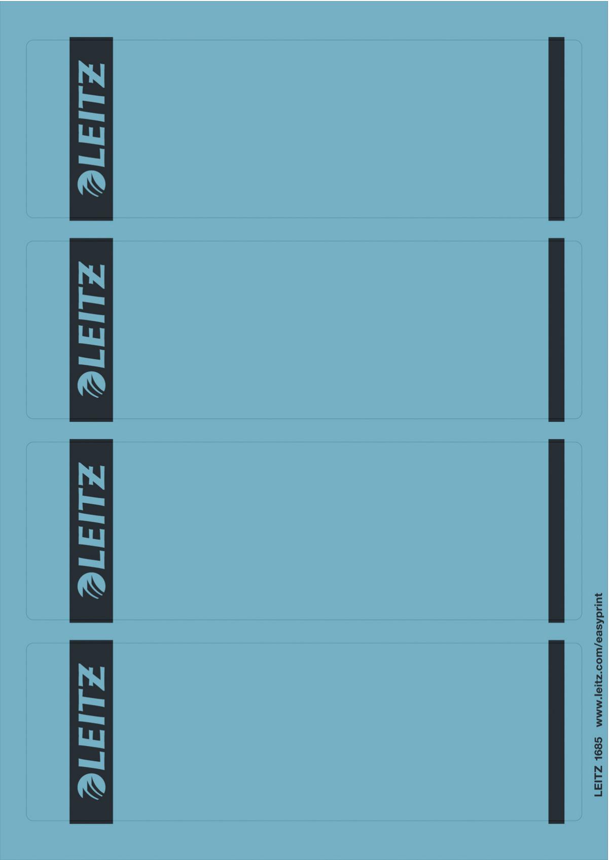 Leitz 16852035 etichetta autoadesiva Rettangolo Blu 100 pz