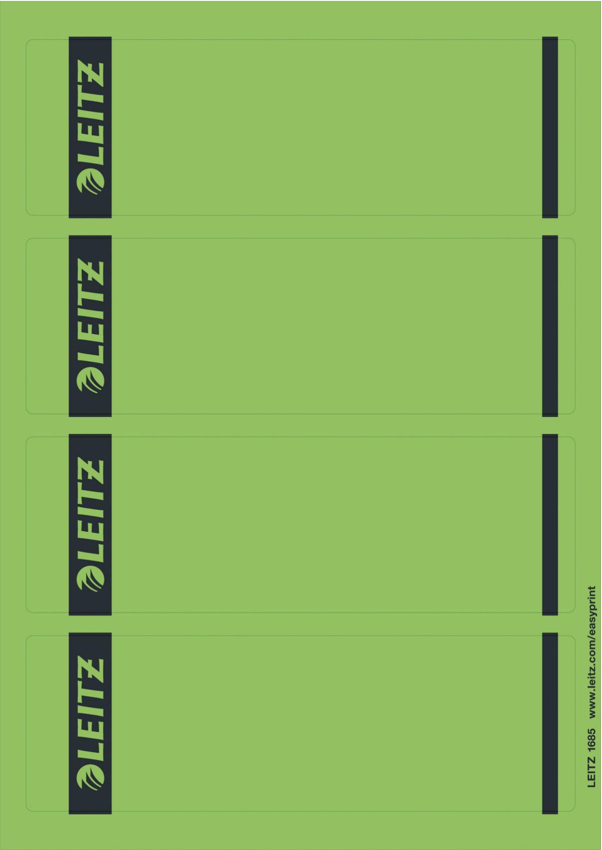 Leitz 16852055 etichetta autoadesiva Rettangolo Verde 100 pz