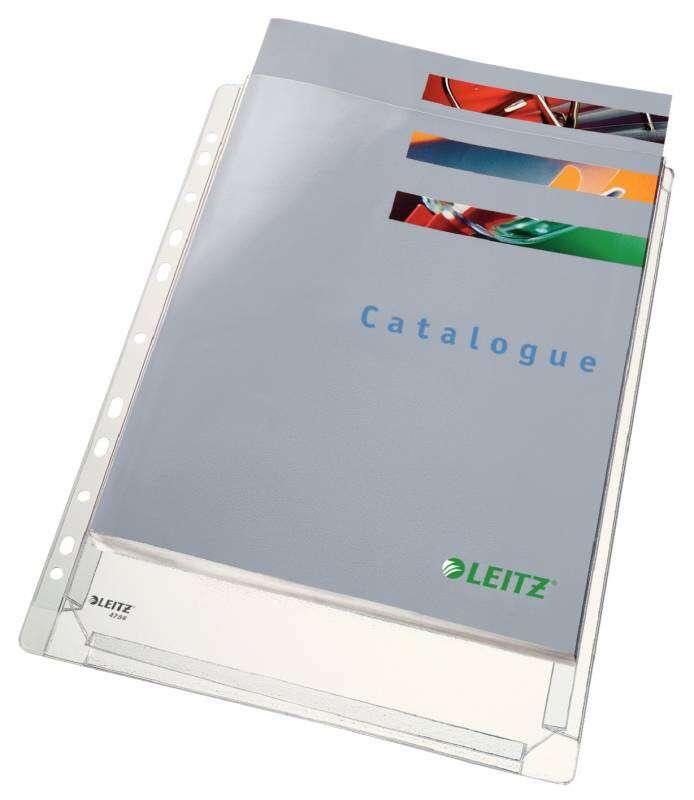 Esselte Copertine a soffietto standard A4 PVC liscio multiforo-11 - Capacit 200 fogli - Trasparente (170 micron)