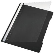 Leitz Standard Plastic File Black A4 PVC (25) cartellina con fermafoglio Nero