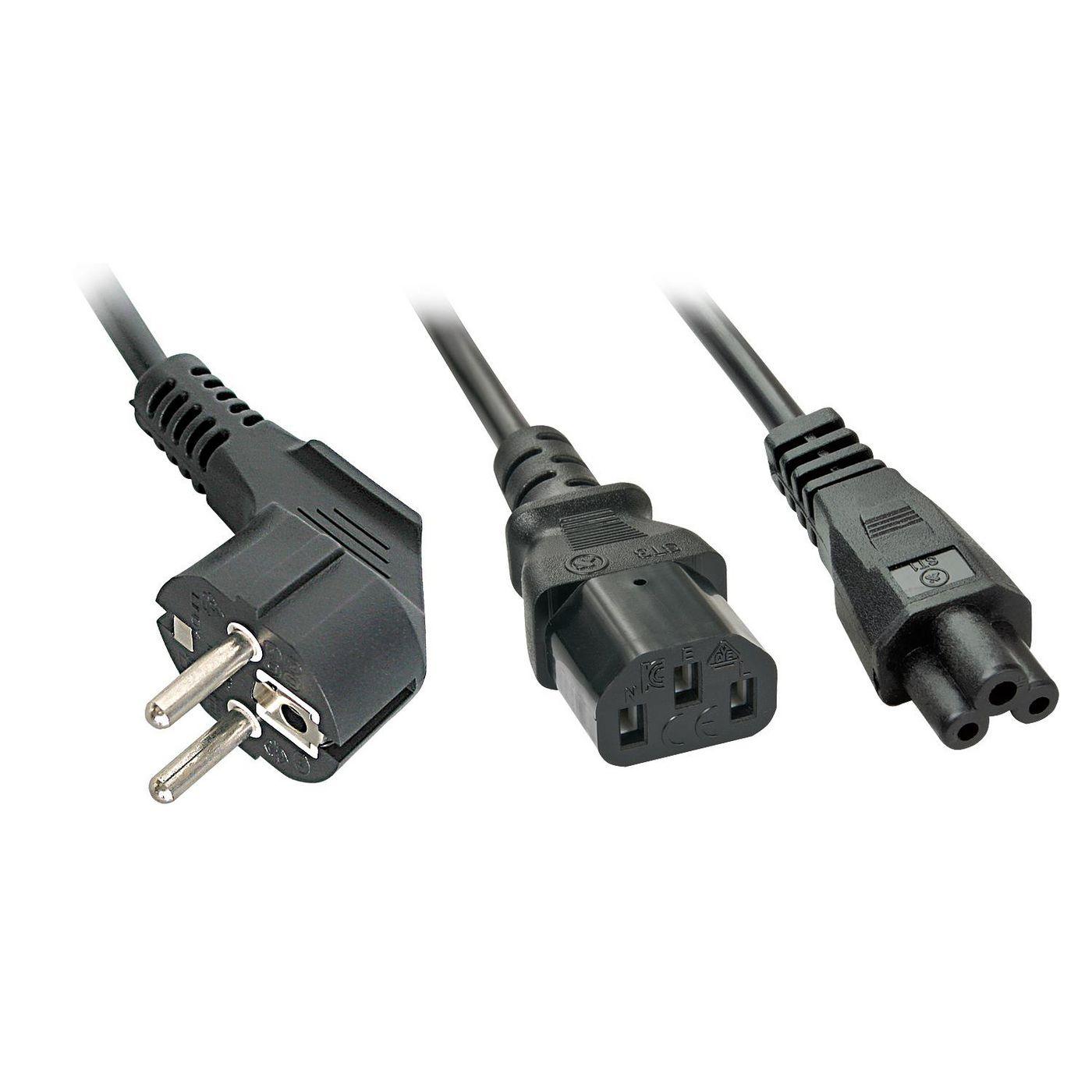 Lindy 30047 cavo di alimentazione Nero Accoppiatore C13 Accoppiatore C5 (Power Cable Black C13 Coupler - C5 Coupler - Warranty: