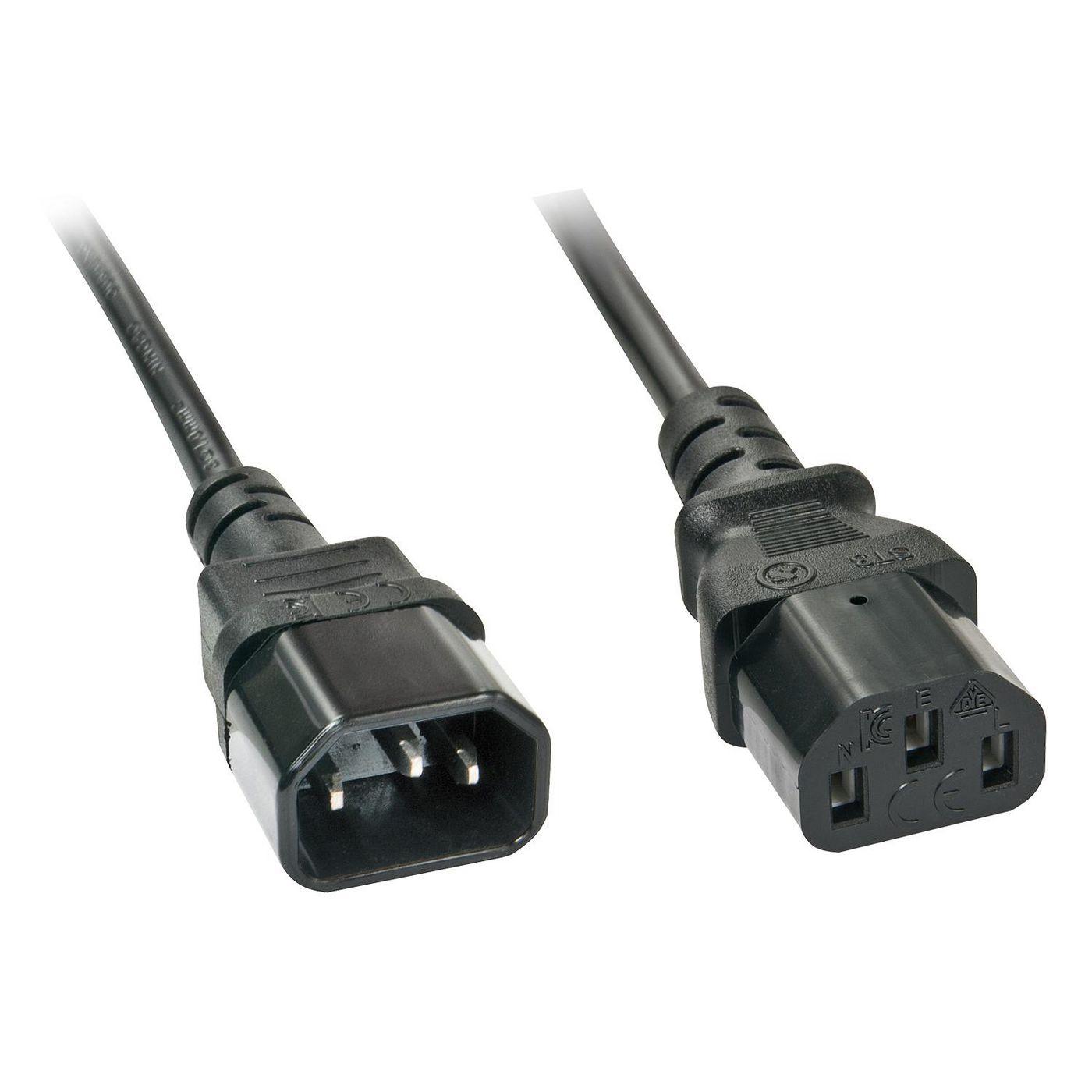 CAVO ALIMENTAZIONE LINDY PROLUNGA da IEC 320 C13 Femmina a IEC 320 C14 Maschio 2mt