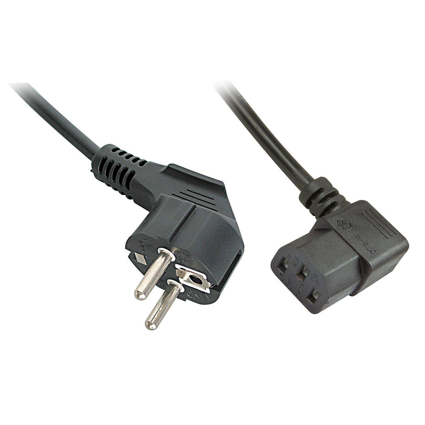 Lindy 30345 cavo di alimentazione Beige 2 m CEE7/7 Accoppiatore C13 (2m Schuko to C13 Angled Mains - Cable lead free - Warranty