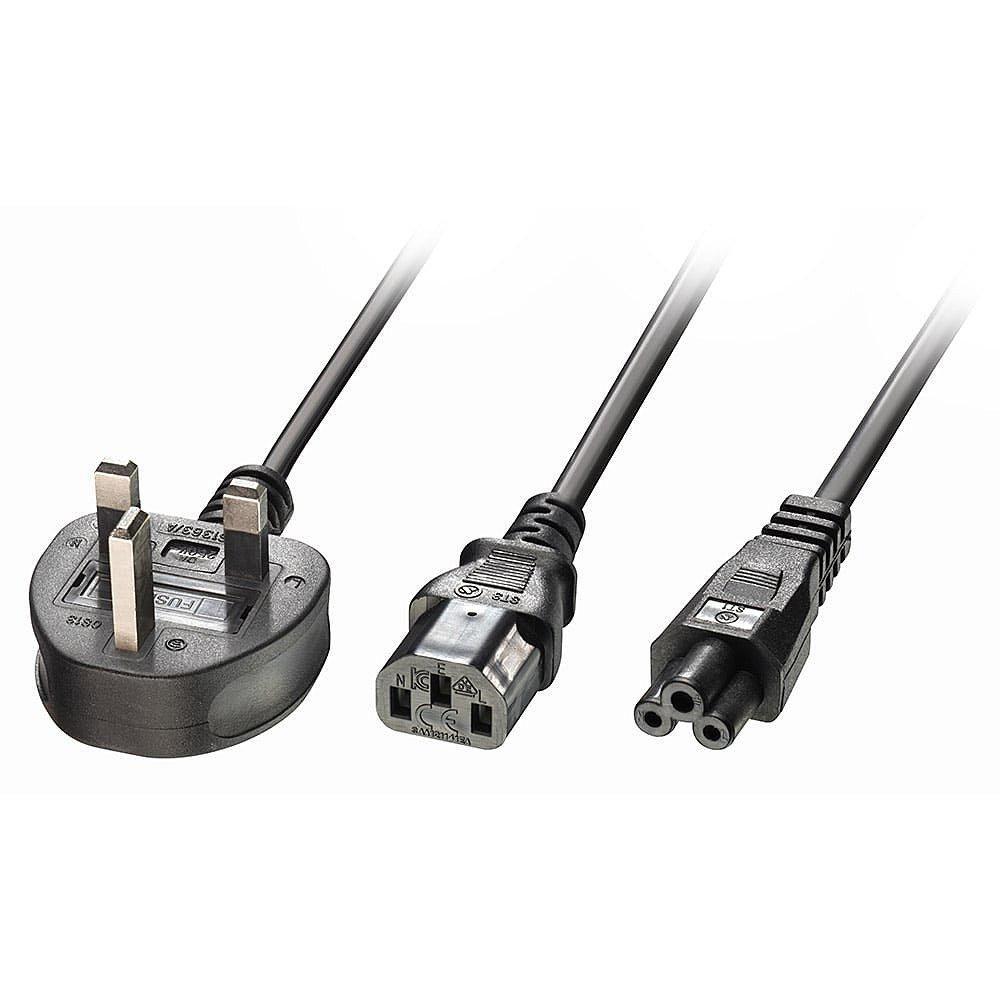Lindy 30374 cavo di alimentazione Nero 25 m Spina di alimentazione di tipo G C13 coupler C5 coupler (LINDY 30374 2.5m UK 3 Pin
