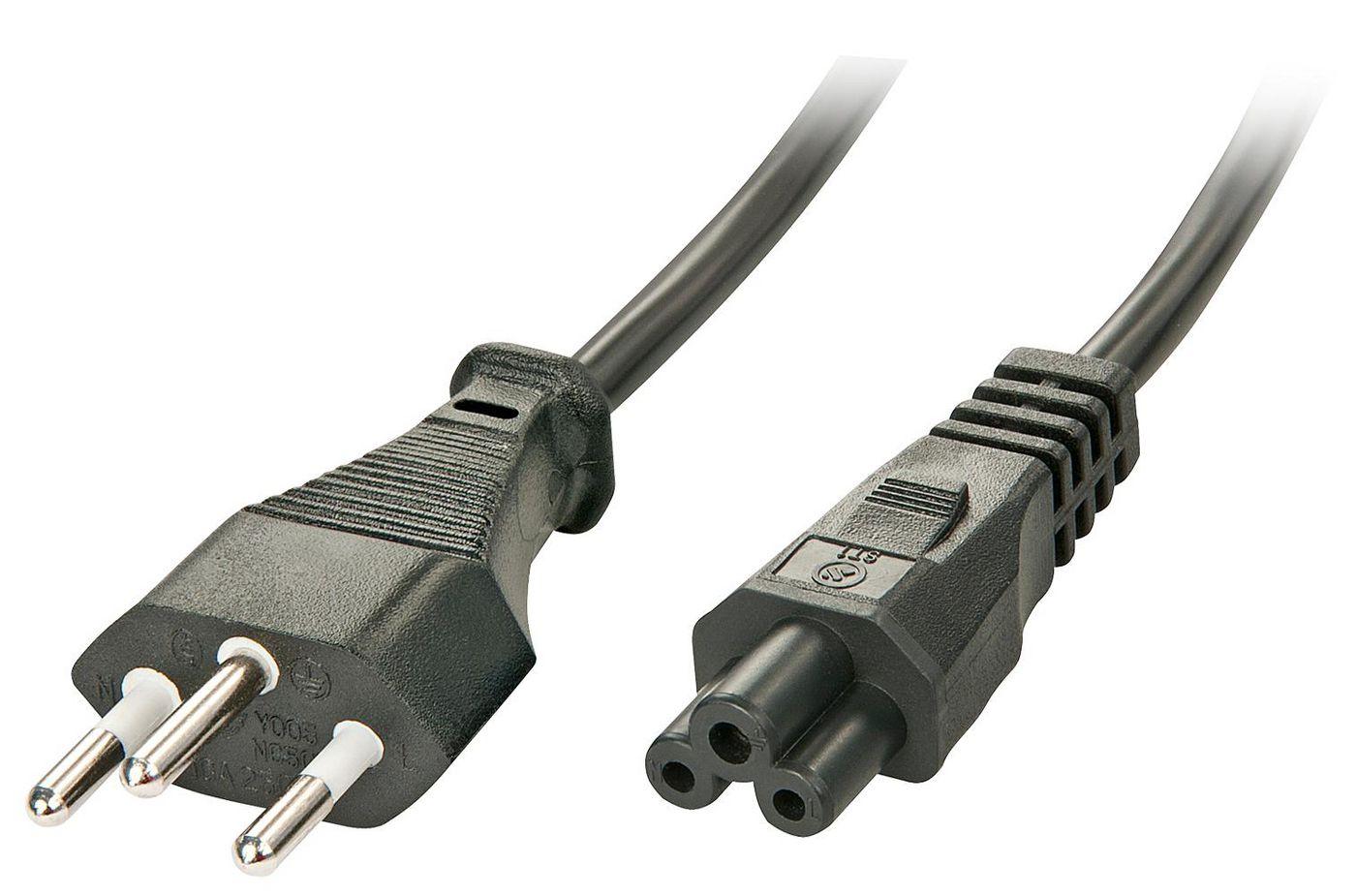 Lindy 30412 cavo di alimentazione Nero 2 m Accoppiatore C5 (Power Cable Black 2 M C5 - Coupler - Warranty 120M)