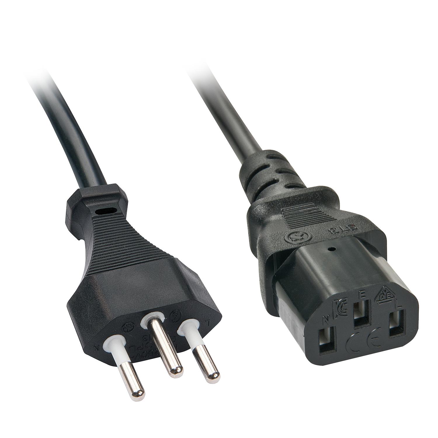 Lindy 30425 cavo di alimentazione Nero 07 m Accoppiatore C13