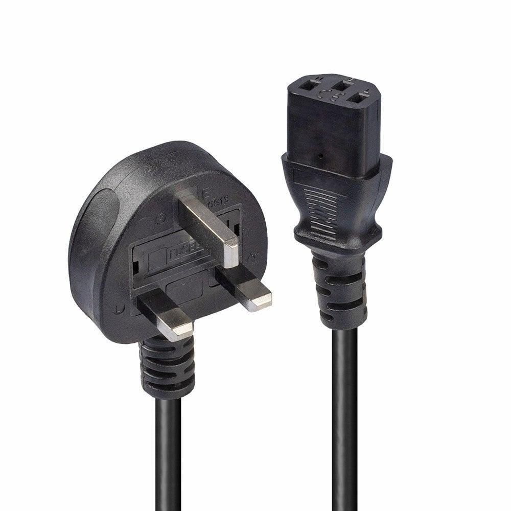 Lindy 30432 cavo di alimentazione Nero 1 m Spina di alimentazione di tipo G IEC C13 (1M MAINS POWER CBL - UK 3 PIN PLUG TO IEC