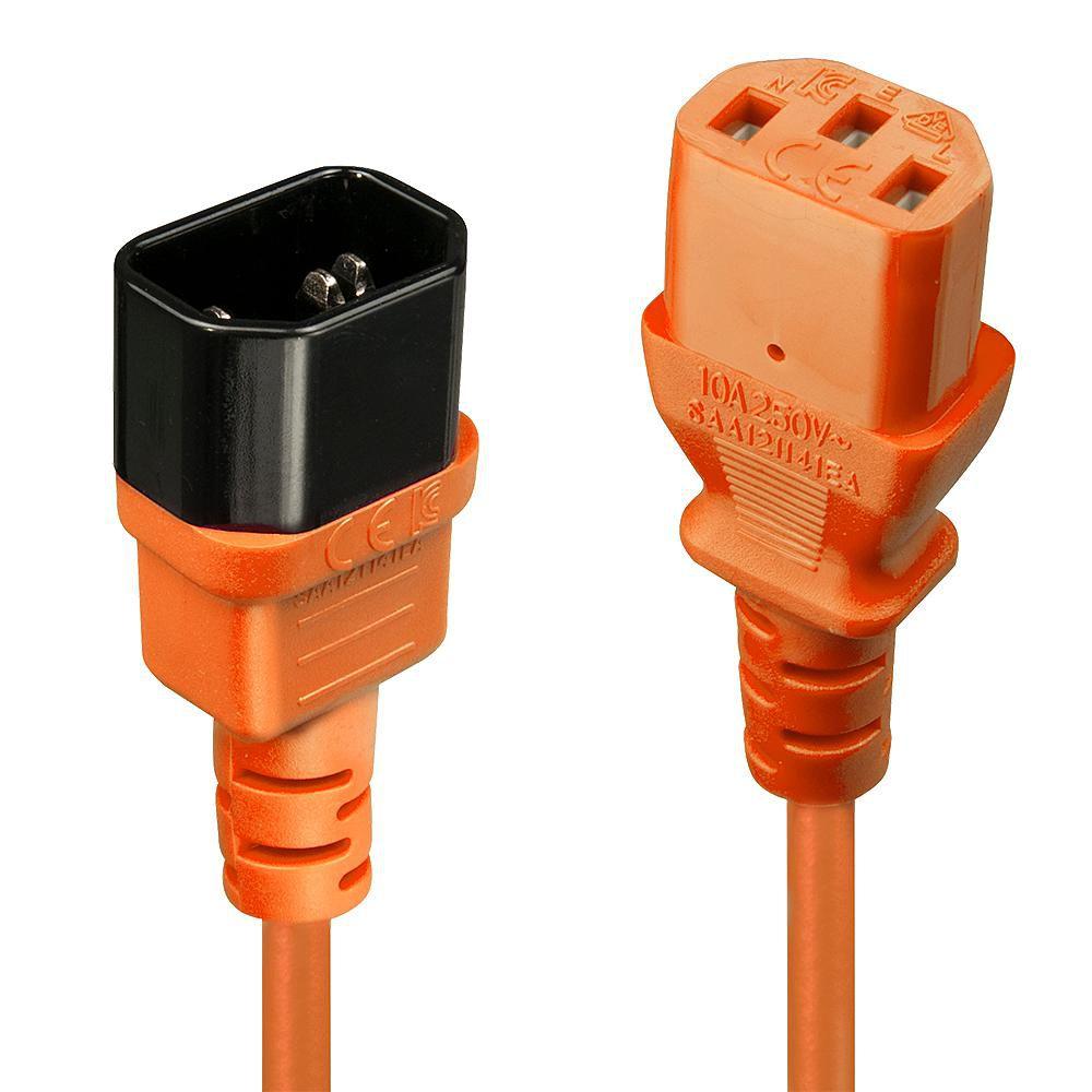 Lindy 30473 cavo di alimentazione Nero Arancione 05 m Accoppiatore C14 Accoppiatore C13 (0.5M IEC EXTENSION - CABLE IEC C14 TO