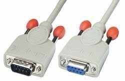 Lindy 05m RS232 Cable cavo di segnale Grigio (9-pin RS232 11 extension - cable 0.5m - Warranty 120M)