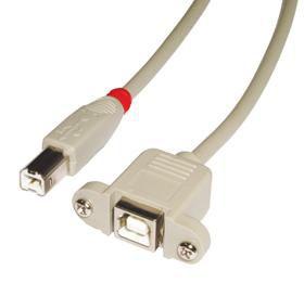 Lindy 31800 cavo USB 05 m USB B Grigio (USB 2.0 cable Type B/B - extension light-grey 0.5m - Warranty 120M)