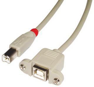 Lindy 31801 cavo USB 1 m USB 2.0 USB B Grigio (USB 2.0 cable type B/B - extension light-grey 1m - Warranty 120M)