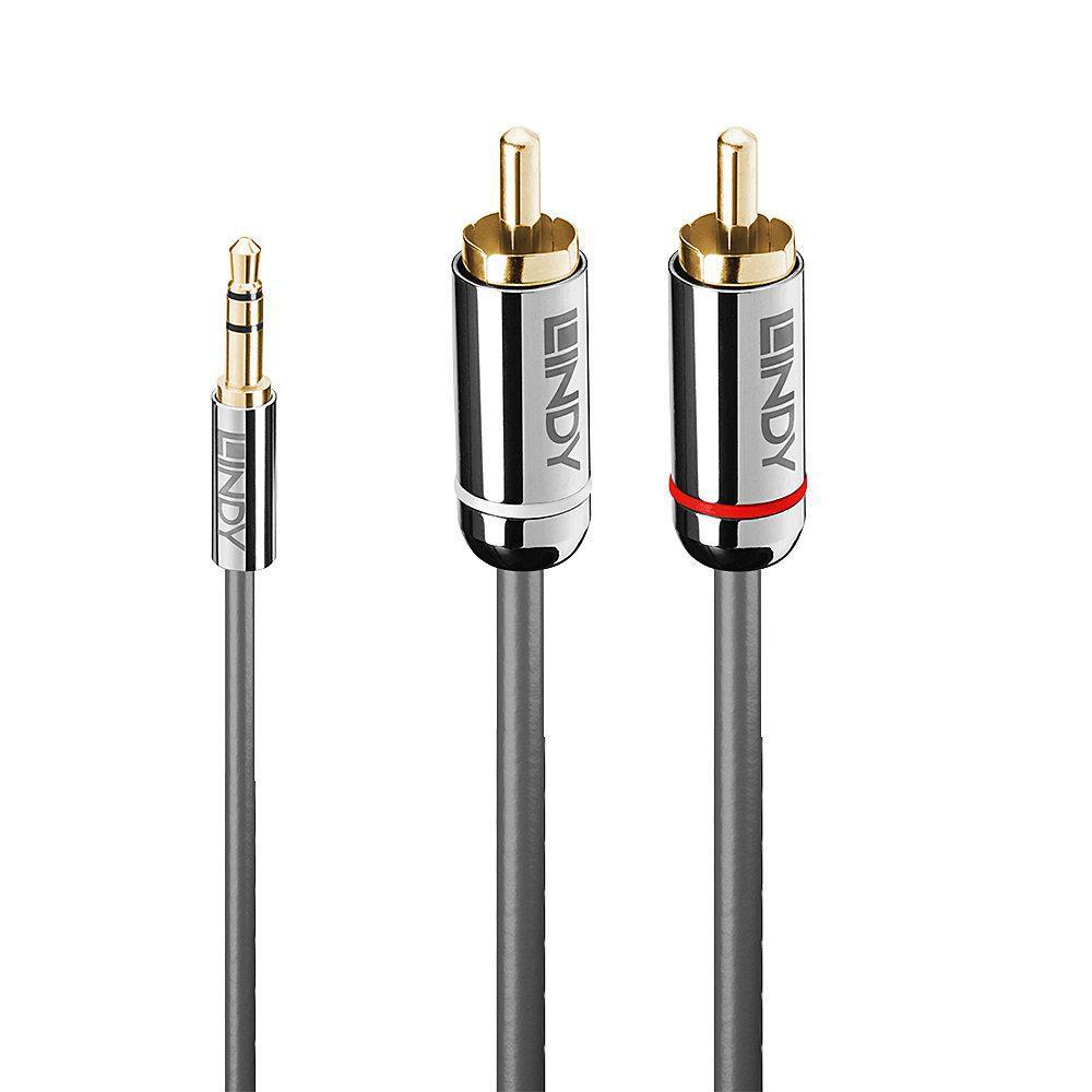 Lindy 35332 cavo audio 05 m 3.5mm 2 x RCA Antracite (0.5M Phono Audio Cable Cromo - Line - Warranty 120M)