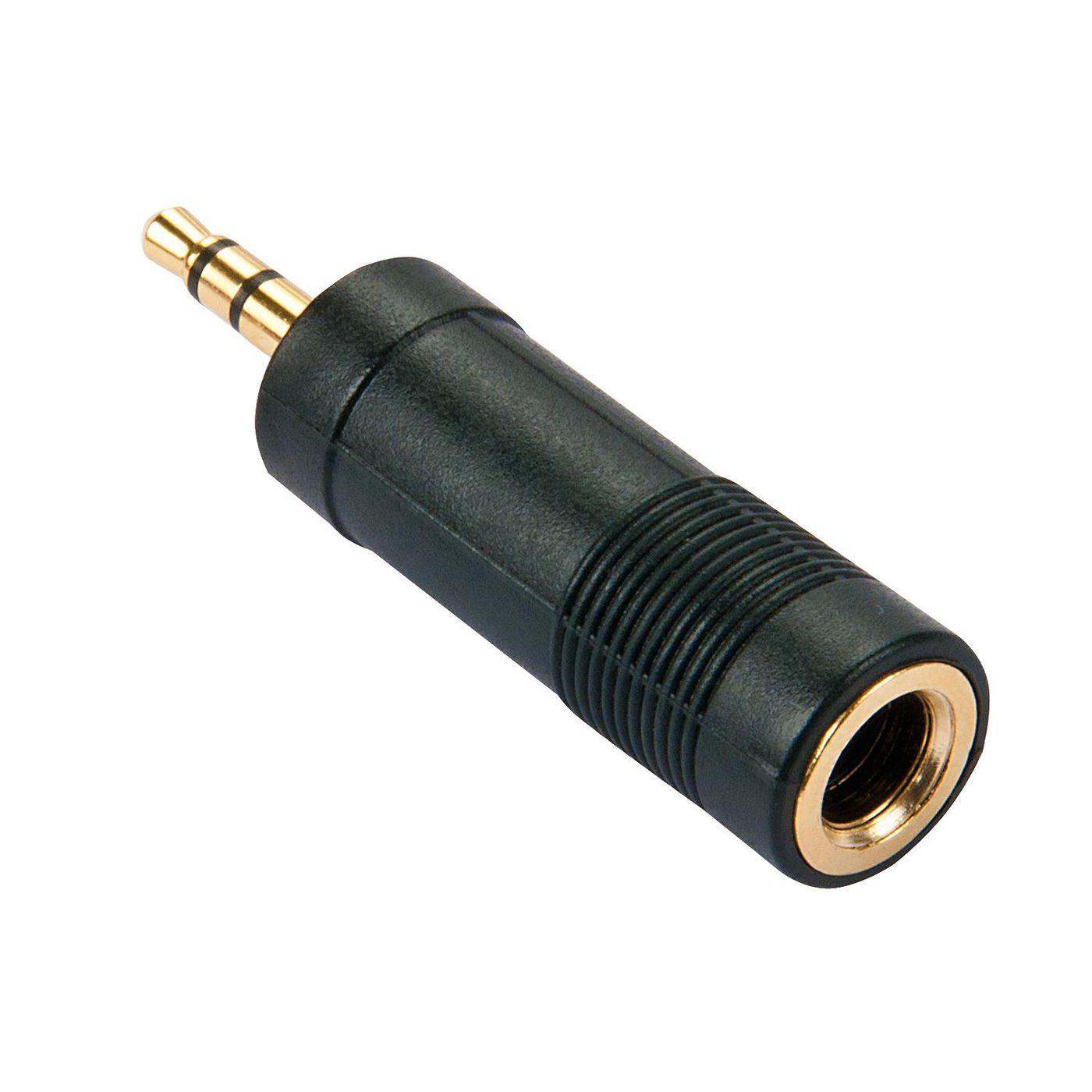 Lindy 35621 adattatore per inversione del genere dei cavi 3.5mm 6.3mm Nero (Adapter Stereo 35 Mm M/6.3Mm - Warranty 120M)