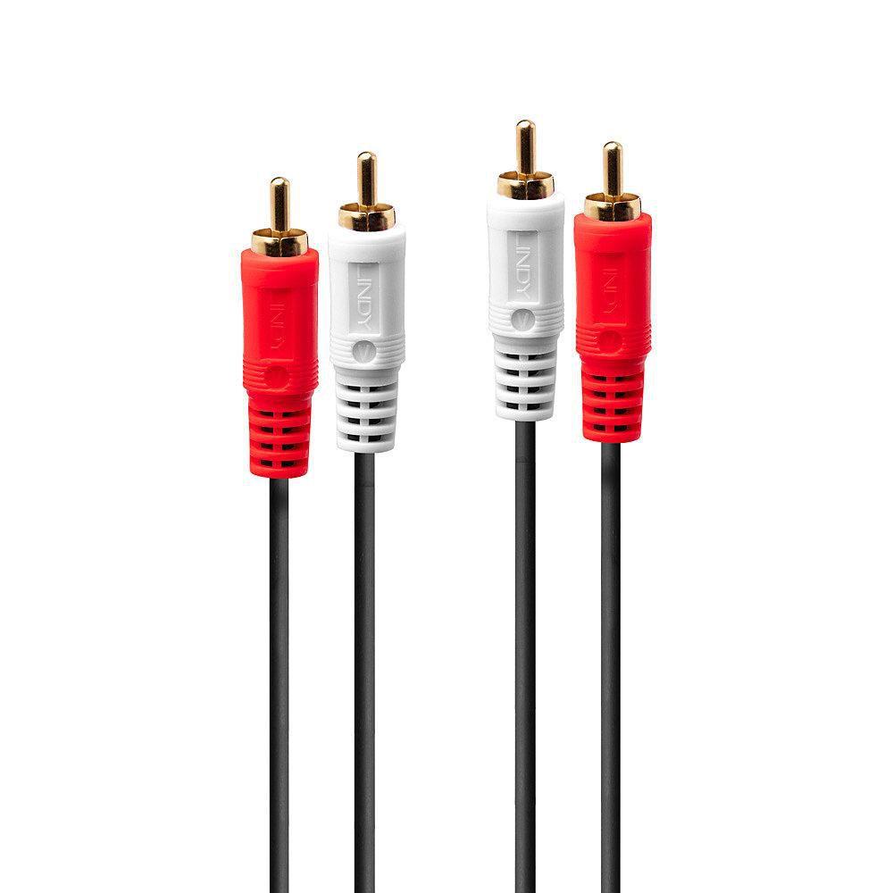 Lindy 35661 cavo audio 2 m 2 x RCA Rosso Bianco