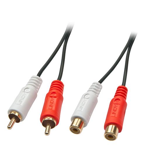 Lindy 35671 cavo audio 2 m 2 x RCA Nero Rosso Bianco