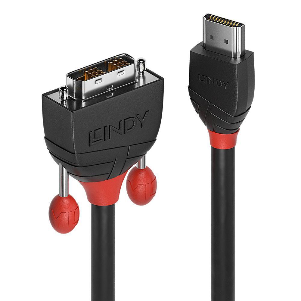 LINDY CAVO HDMI A DVI-D BLACK LINE 2M