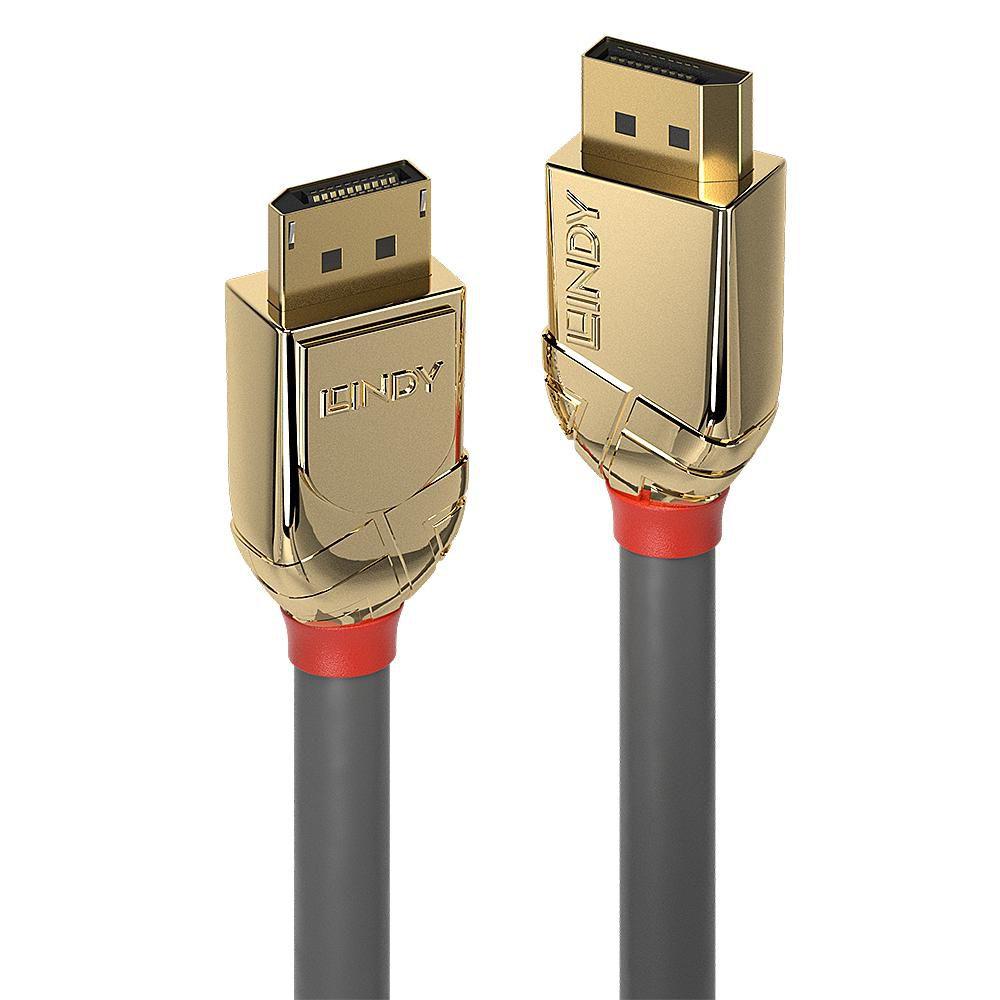 Lindy 36296 cavo DisplayPort 10 m Grigio (10M Displayport 1.2 Cable, - Gold Line - Warranty: 300M)
