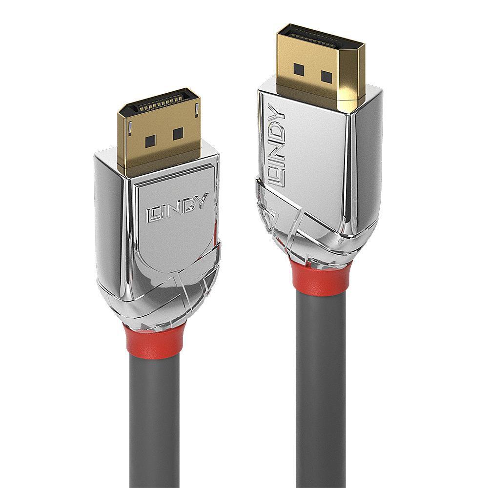 Lindy 36302 cavo DisplayPort 2 m Grigio (2M Displayport 1.4 Cable - Cromo Line - Warranty 120M)