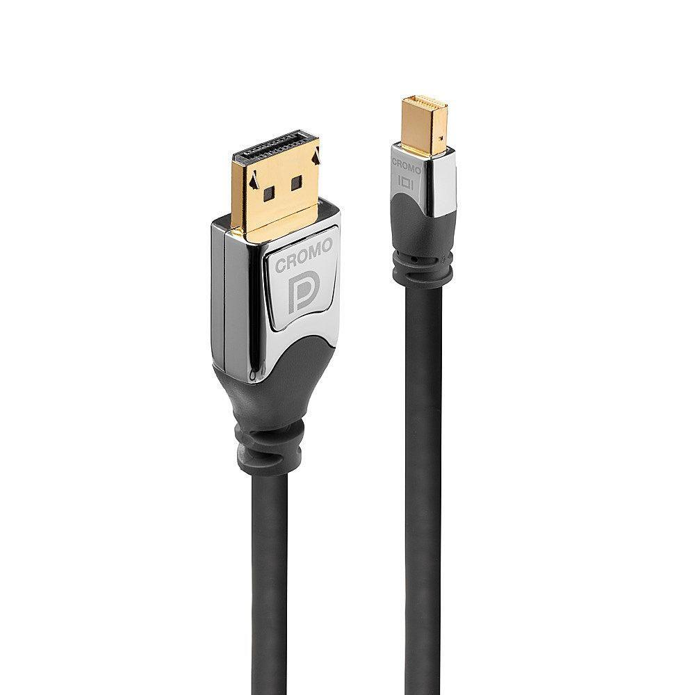 CAVO LINDY DISPLAYPORT 1.2 TO MINI DP M/M 3MT CROMO4K60 60Hz 10bit 21.6Gbps NERO 36313