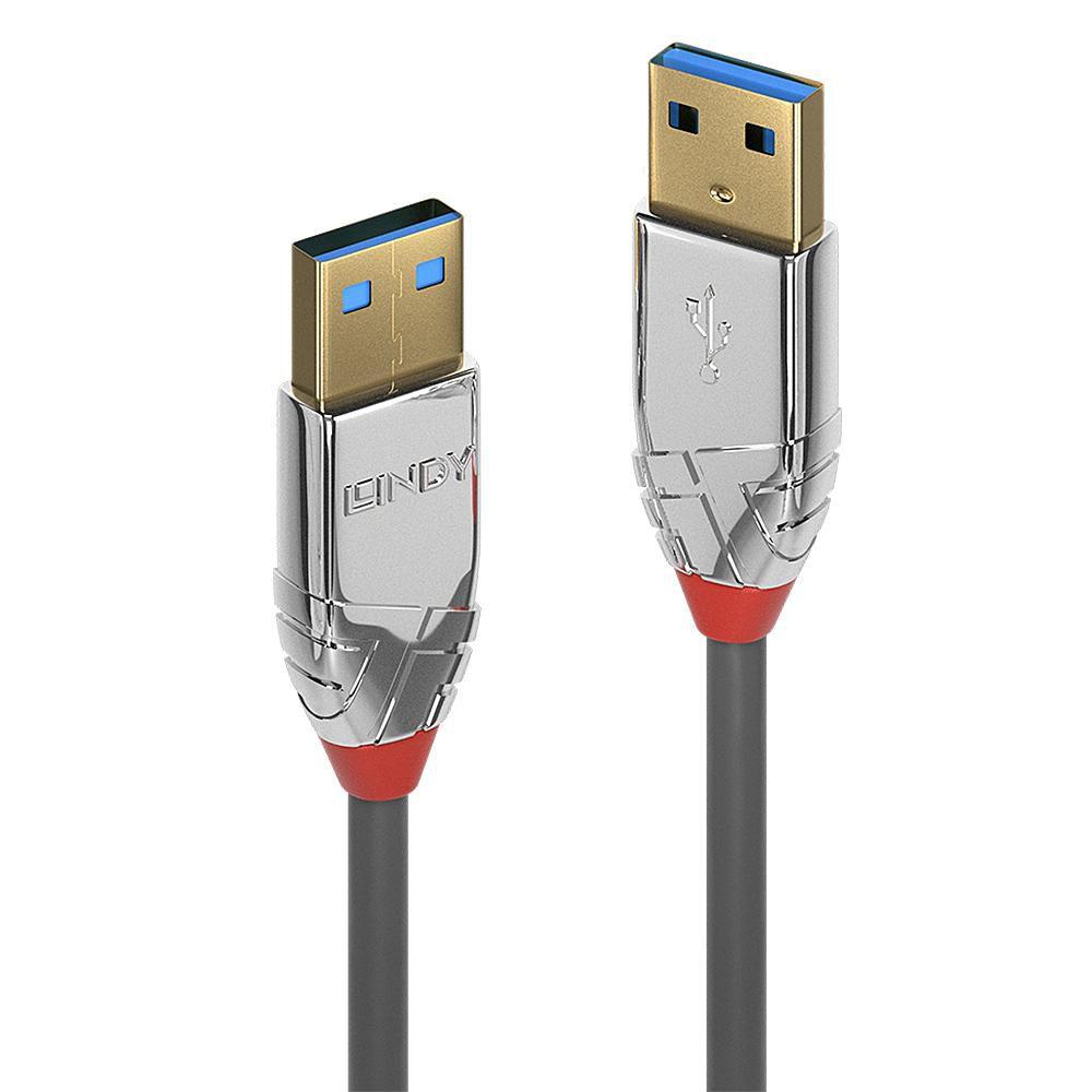 Lindy 36626 cavo USB 1 m USB 3.2 Gen 1 3.1 Gen 1 USB A Grigio (Usb Cable 1 M Usb 3.2 Gen 1 - 3.1 Gen 1 Usb A Grey - Warranty 12