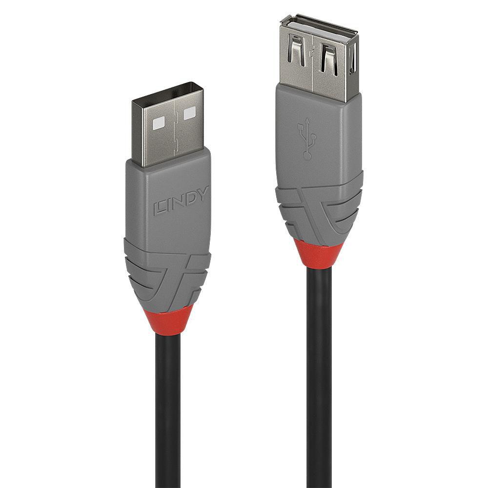 LINDY CAVO 1M USB 2.0 KABEL AM / AF ANTHRA