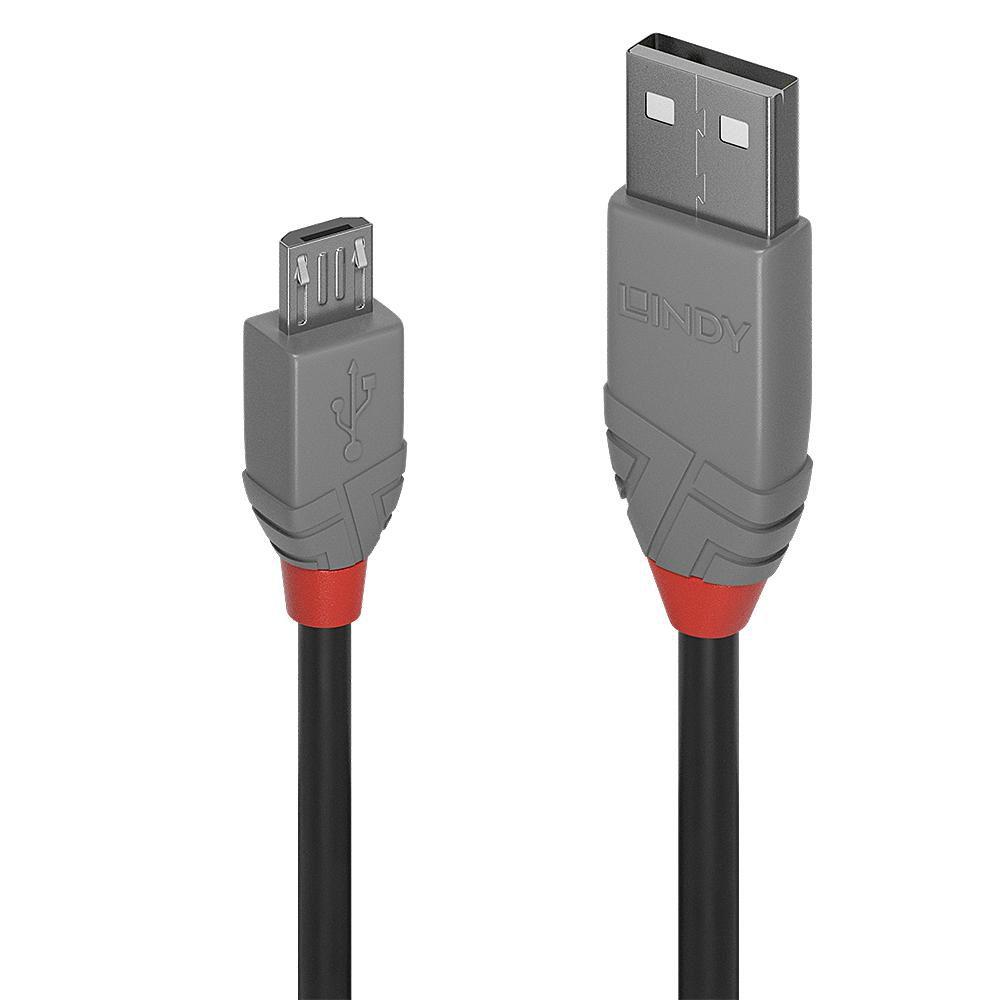 LINDY CAVO USB 2.0 TIPO A A MICRO B ANTHRA LINE 0.5M