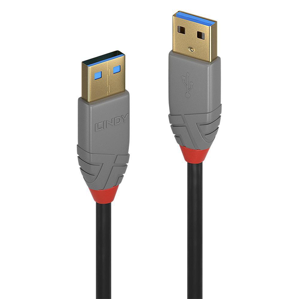 Lindy 36754 cavo USB 5 m USB 3.2 Gen 1 3.1 Gen 1 USB A Nero Grigio (5M Usb 3.2 Type A Cable - Anthra Line - Warranty 120M)